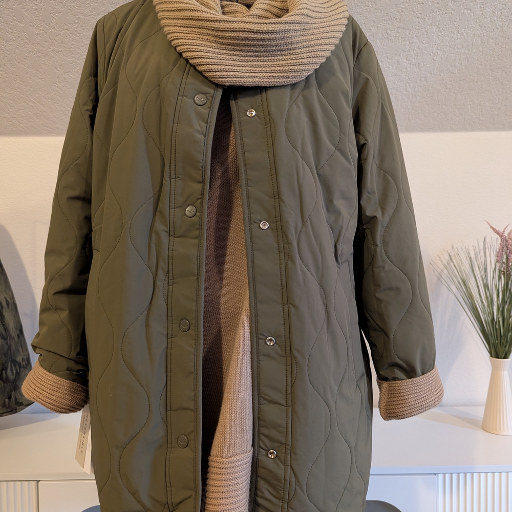 NWT Koolaburra Reversible Olive Green Jacket